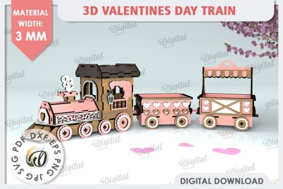 Tren De San Valentin Creativo Digital